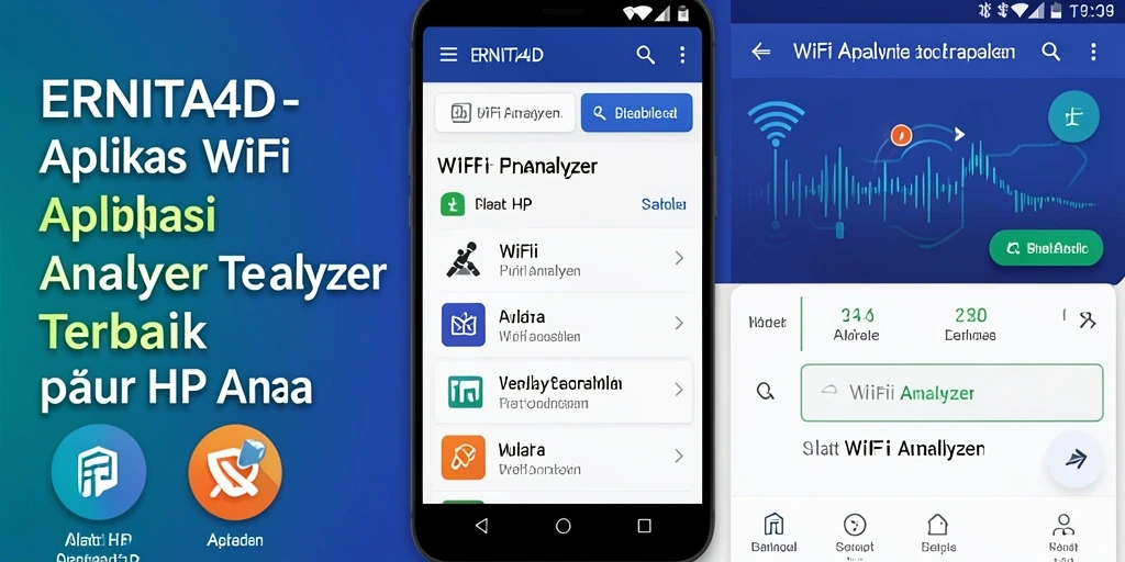 Antarmuka ERNITA4D menampilkan analisis jaringan WiFi secara detail.