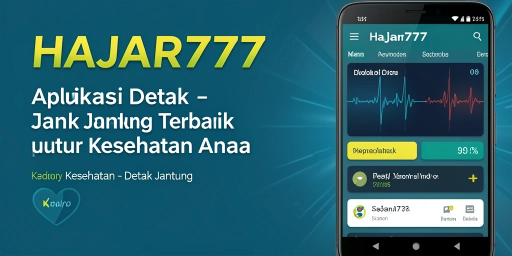 Tampilan antarmuka aplikasi Detak Jantung HAJAR777 yang modern dan informatif.