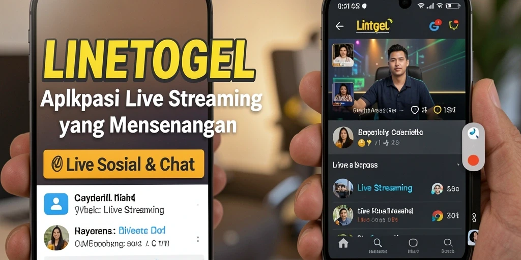 Antarmuka LINETOGEL menampilkan fungsi Live Streaming yang menarik.