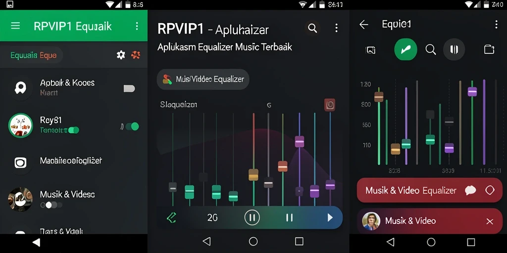 Tampilan antarmuka aplikasi Equalizer RPVIP1 yang menarik dan fungsional.