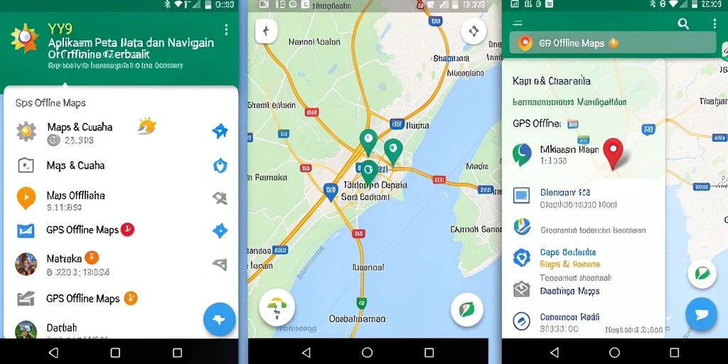 Antarmuka Y89 menampilkan fungsi navigasi GPS Offline yang intuitif.